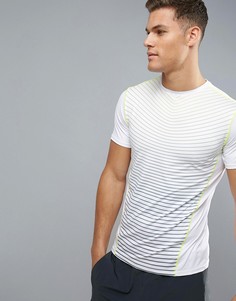 Белая футболка в полоску New Look SPORT - Белый
