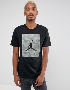 Черная футболка с камуфляжным принтом Nike Jordan 925809-010 - Черный