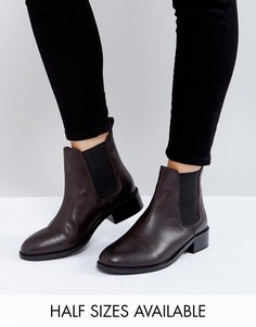 Кожаные ботильоны челси ASOS ABSOLUTE - Коричневый