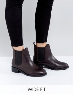 Кожаные ботильоны челси для широкой стопы ASOS ABSOLUTE - Коричневый