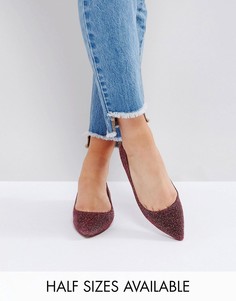 Балетки с заостренным носком ASOS LOST - Розовый