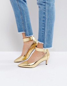 Туфли на каблуке-рюмочка ASOS SOLO - Золотой