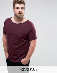 Футболка с широким вырезом ASOS PLUS - Красный