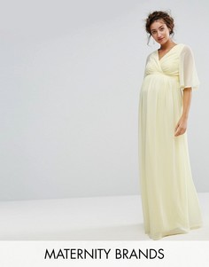 Платье макси с рукавами кимоно Little Mistress Maternity - Желтый
