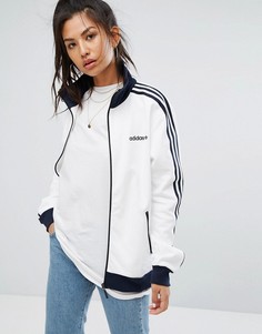 Темно-синяя/белая спортивная куртка adidas Originals - Белый