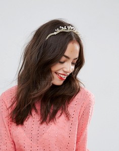 Повязка на голову с мелким жемчугом ASOS - Золотой