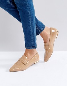 Бежевые лакированные лоферы KG by Kurt Geiger Kilma - Бежевый