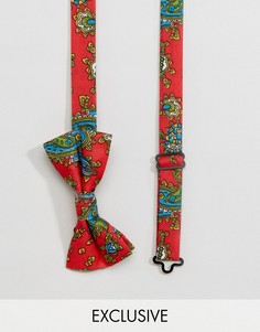 Красный галстук-бабочка с принтом пейсли Reclaimed Vintage Inspired - Красный