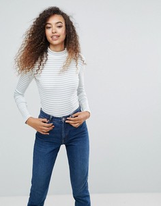 Топ в полоску с высокой горловиной mbyM - Мульти