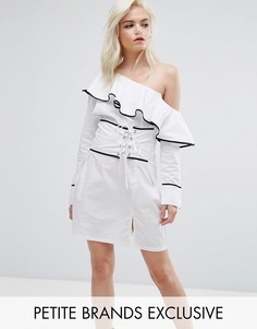 Корсетное платье с открытыми плечами Missguided Petite - Мульти