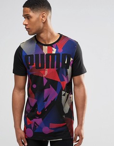 Футболка с принтом в винтажном стиле Puma - Черный