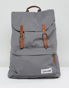 Серый рюкзак с контрастными светло-коричневыми ремешками Eastpak London - Серый