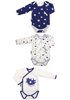 Комплект : боди с длинным рукавом 3 шт Lucky child