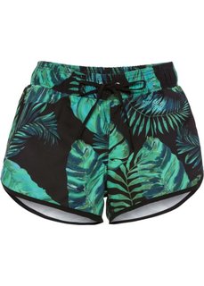Пляжные шорты (черный/зеленый) Bonprix