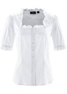 Традиционная блузка с коротким рукавом (белый) Bonprix