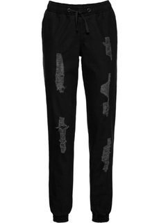 Брюки-бэгги (черный) Bonprix