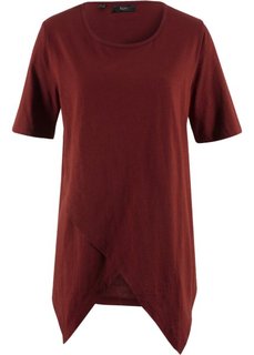Футболка 2 в 1 с имитацией многослойности (красный каштан) Bonprix