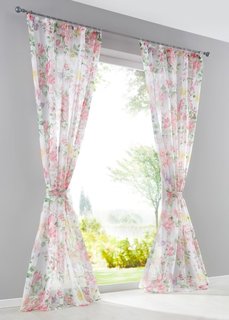 Гардина Нида (1 шт.), гофрированная тесьма (пастельный) Bonprix
