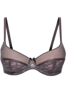 Бюстгальтер, чашка E (серый/нежно-розовый) Bonprix