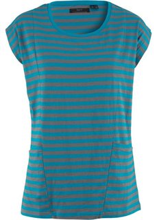 Футболка из трикотажа фламе с рукавом 1/2 (дымчато-серый в полоску) Bonprix