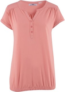 Блузон с короткими рукавами (персиковый) Bonprix