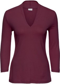 Футболка с рукавом 3/4 (кленово-красный) Bonprix