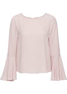 Блузка с расклешенным рукавом (розовый) Bonprix
