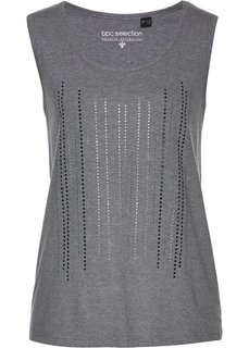 Топ (серый меланж/серебристый) Bonprix