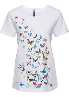 Футболка (белый с рисунком) Bonprix