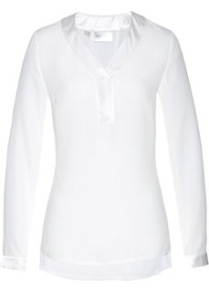 Удлиненная блузка (белый) Bonprix