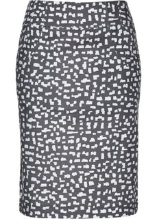 Юбка с принтом (дымчато-серый/белый с рисунком) Bonprix
