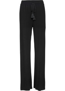 Легкие брюки с разрезами (черный) Bonprix