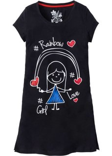 Ночная рубашка (черный с рисунком) Bonprix