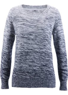 Пуловер меланж с цветовым переходом (темно-синий) Bonprix