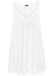 Топ с пайетками (белый) Bonprix