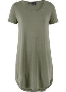 Длинная футболка с коротким рукавом (оливковый) Bonprix