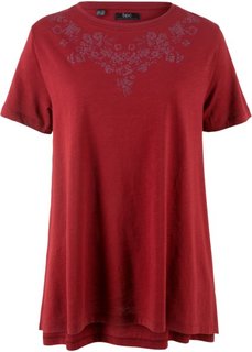 Футболка в стиле оверсайз (темно-красный) Bonprix