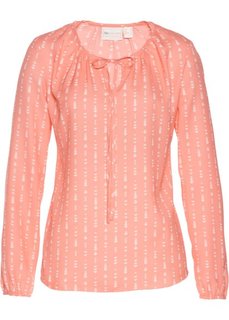 Блузка (лососево-розовый/белый с рисунком) Bonprix