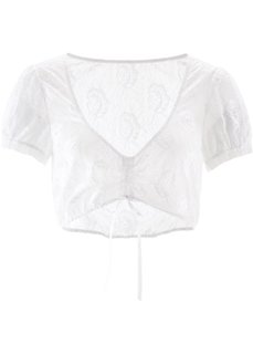 Кружевная блузка к дирнделю (черный) Bonprix