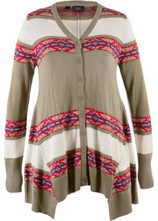 Кардиган (хаки в полоску) Bonprix