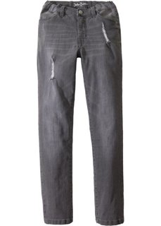 Джинсы Slim Fit с имитацией поношенности (серый деним) Bonprix