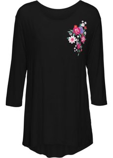 Футболка с оригинальным дизайном спинки (черный с рисунком) Bonprix