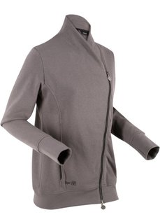 Трикотажная куртка с длинным рукавом (шиферно-серый меланж) Bonprix