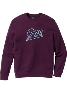 Пуловер Regular Fit (темно-лиловый) Bonprix