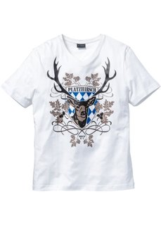 Футболка Slim Fit (белый) Bonprix