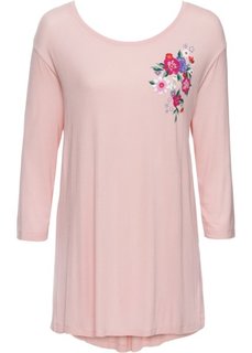 Футболка с оригинальным дизайном спинки (дымчато-розовый с рисунком) Bonprix