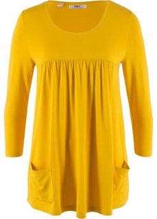 Футболка с рукавом 3/4 (лимонный) Bonprix