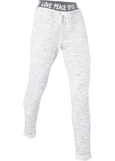 Легкие спортивные брюки (белый меланж) Bonprix