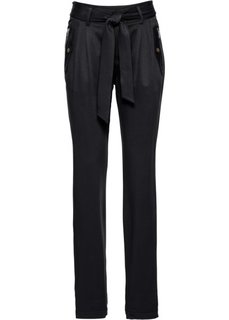 Брюки свободного покроя (черный) Bonprix