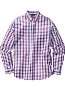 Клетчатая рубашка Regular Fit (светло-красный/синий/белый в клетку) Bonprix